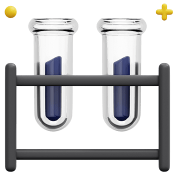 test tubes 3d render icon illustration png