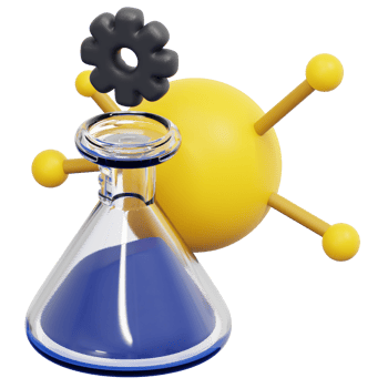research 3d render icon illustration png