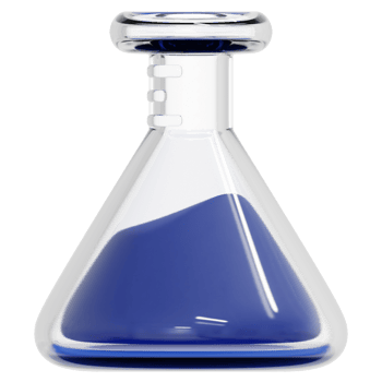 conical beaker 3d render icon illustration png