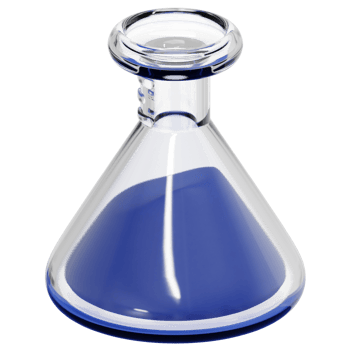 conical beaker 3d render icon illustration png