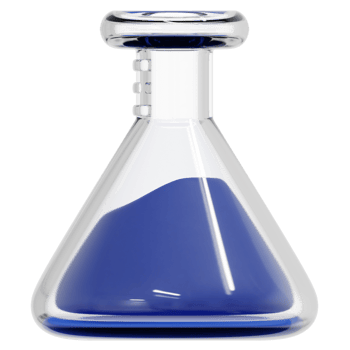 conical beaker 3d render icon illustration png
