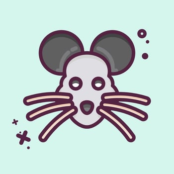 Icon Rat. related to Animal Head symbol. MBE style. simple design editable. simple illustration. cute. education vector