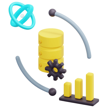 data science 3d render icon illustration png