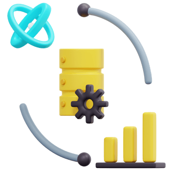 data science 3d render icon illustration png