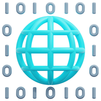 global data 3d render icon illustration png