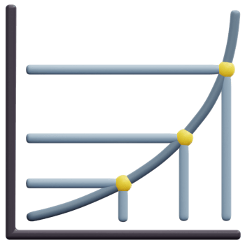 graph 3d render icon illustration png