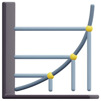 graph 3d render icon illustration png