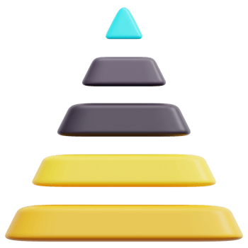 pyramid 3d render icon illustration png