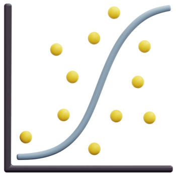 scatter plot 3d render icon illustration png