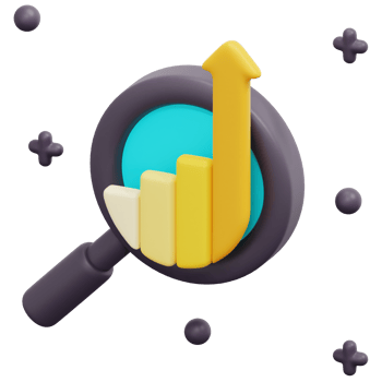 data analysis 3d render icon illustration png