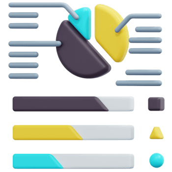 statistics 3d render icon illustration png