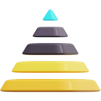 pyramid 3d render icon illustration png