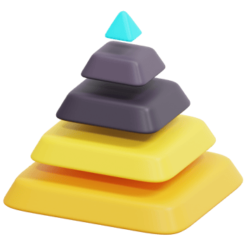 pyramid 3d render icon illustration png