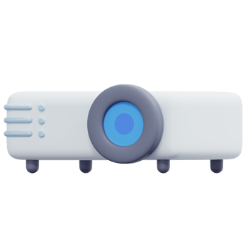 projector 3d render icon illustration png