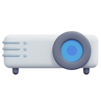 projector 3d render icon illustration png