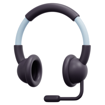 headset 3d render icon illustration png