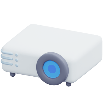 projector 3d render icon illustration png