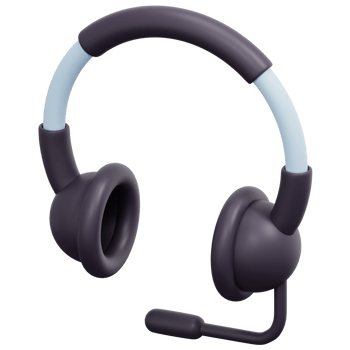 headset 3d render icon illustration png