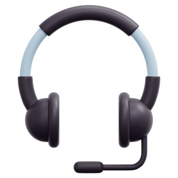 headset 3d render icon illustration png