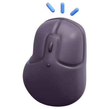 wireless mouse 3d render icon illustration png
