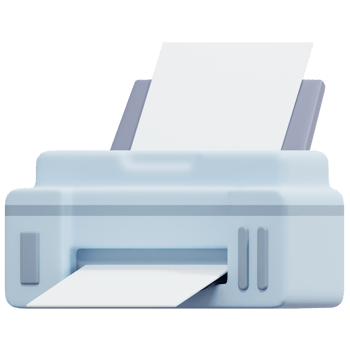 printer 3d render icon illustration png