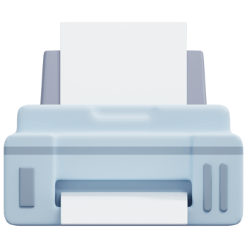 printer 3d render icon illustration png