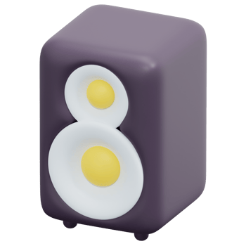 loudspeakers 3d render icon illustration png