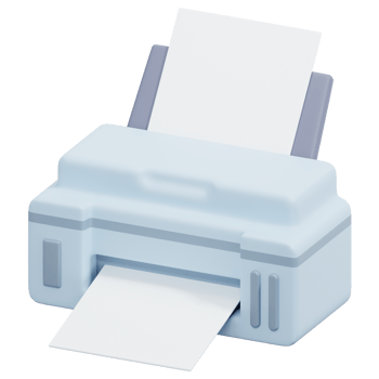 printer 3d render icon illustration png