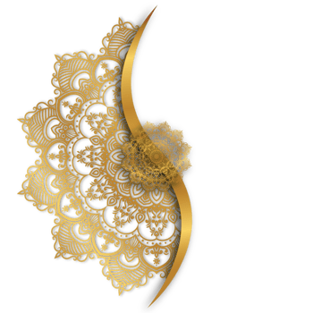 Decorative Gold Mandala Ornament png