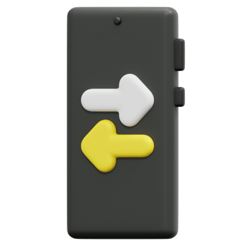 transfer 3d render icon illustration png