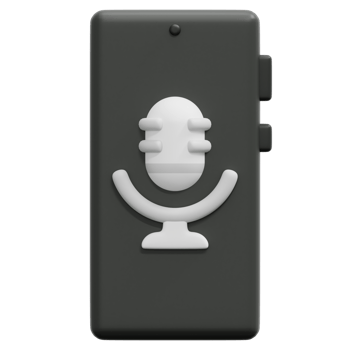microphone 3d render icon illustration png