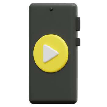 video player 3d render icon illustration png