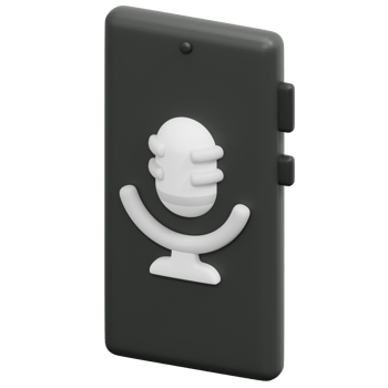 microphone 3d render icon illustration png