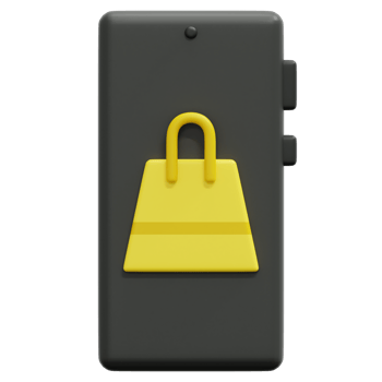 online shopping 3d render icon illustration png
