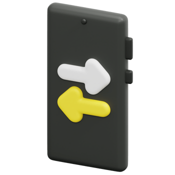 transfer 3d render icon illustration png