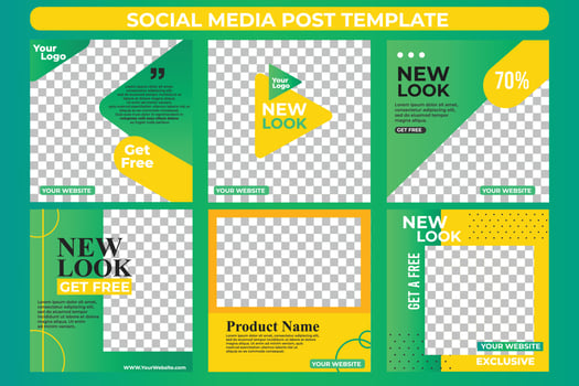 Minimalist social media post design template Vector
