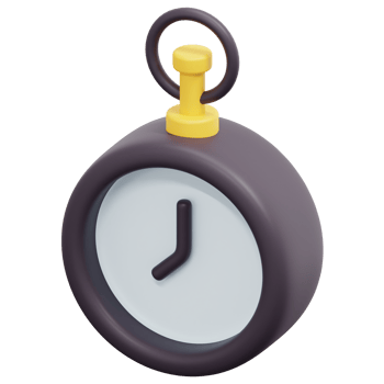 pocket watch 3d render icon illustration png
