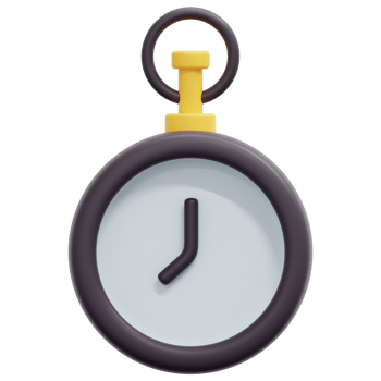 pocket watch 3d render icon illustration png
