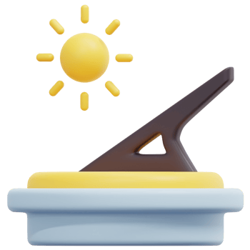 sundial 3d render icon illustration png