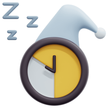 sleep 3d render icon illustration png