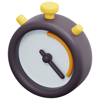 stopwatch 3d render icon illustration png