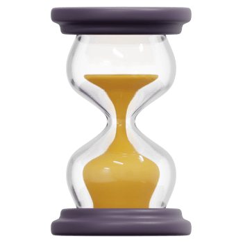 hourglass 3d render icon illustration png