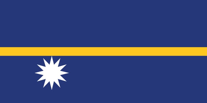 Nauru national flag vector illustration