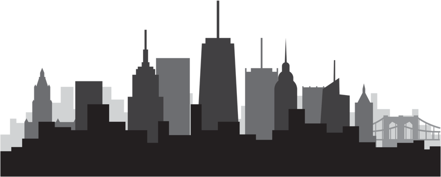 newyork city highrise skyline simplicity flat design. png