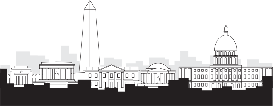washington dc skyline, district of columbia,usa. png