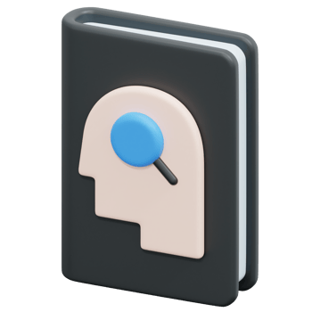 psychology book 3d render icon illustration png
