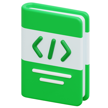 coding book 3d render icon illustration png