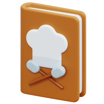 recipe book 3d render icon illustration png