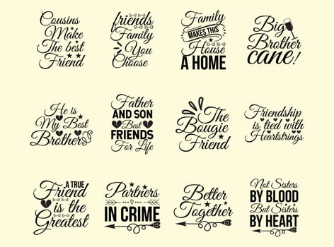 Friendship day typography t shirt design vector
