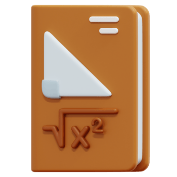 math book 3d render icon illustration png